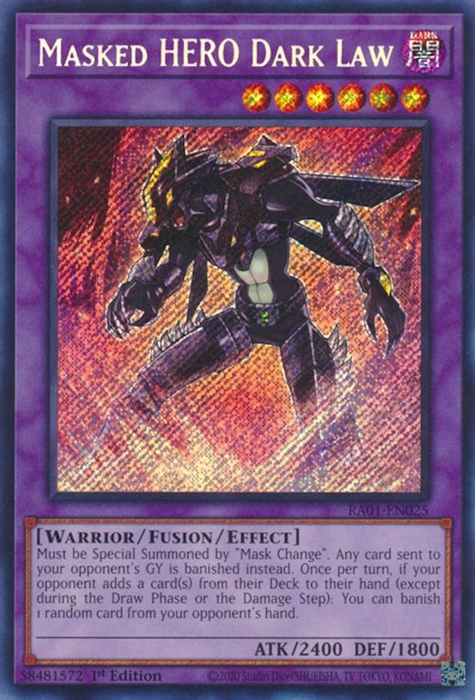 Masked HERO Dark Law (Secret Rare) (RA01-EN025) - Secret Rare