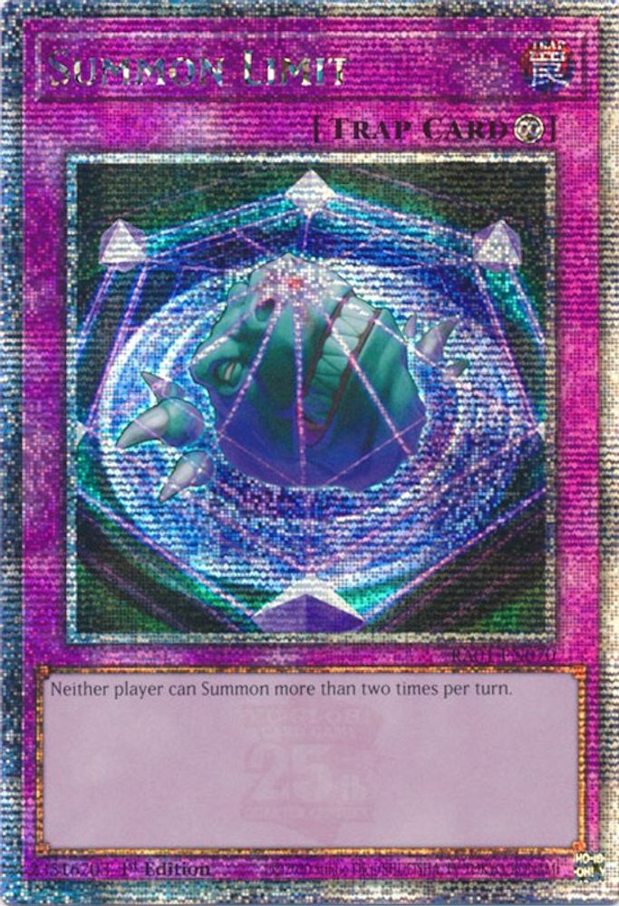 Limite d'invocation [RA01-EN070] Quart de siècle Secret Rare 