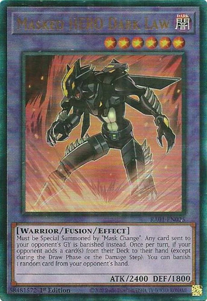 Masked HERO Dark Law (PUR) (RA01-EN025) - Prismatic Ultimate Rare