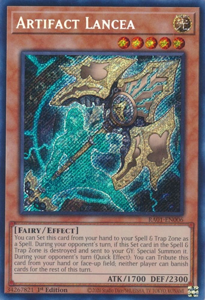 Artifact Lancea (Secret Rare) (RA01-EN006) - Secret Rare