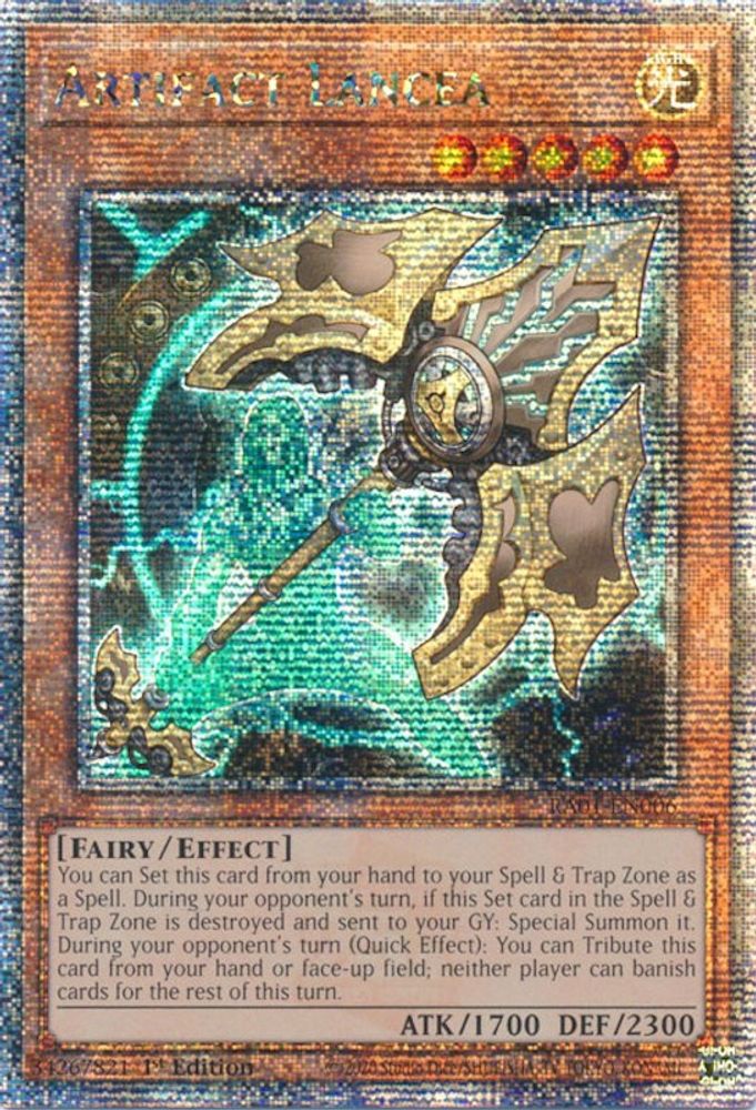 Artifact Lancea (Quarter Century Secret Rare) (RA01-EN006) - Quarter Century Secret Rare