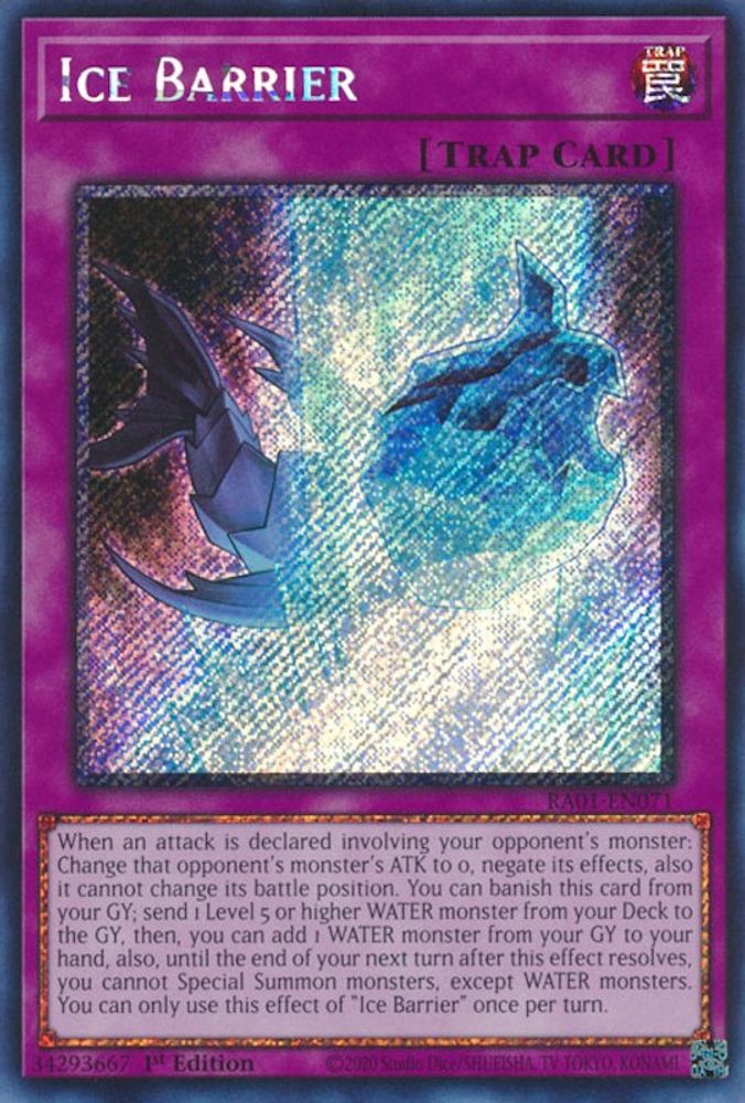 Ice Barrier (Platinum Secret Rare) (RA01-EN071) - Platinum Secret Rare