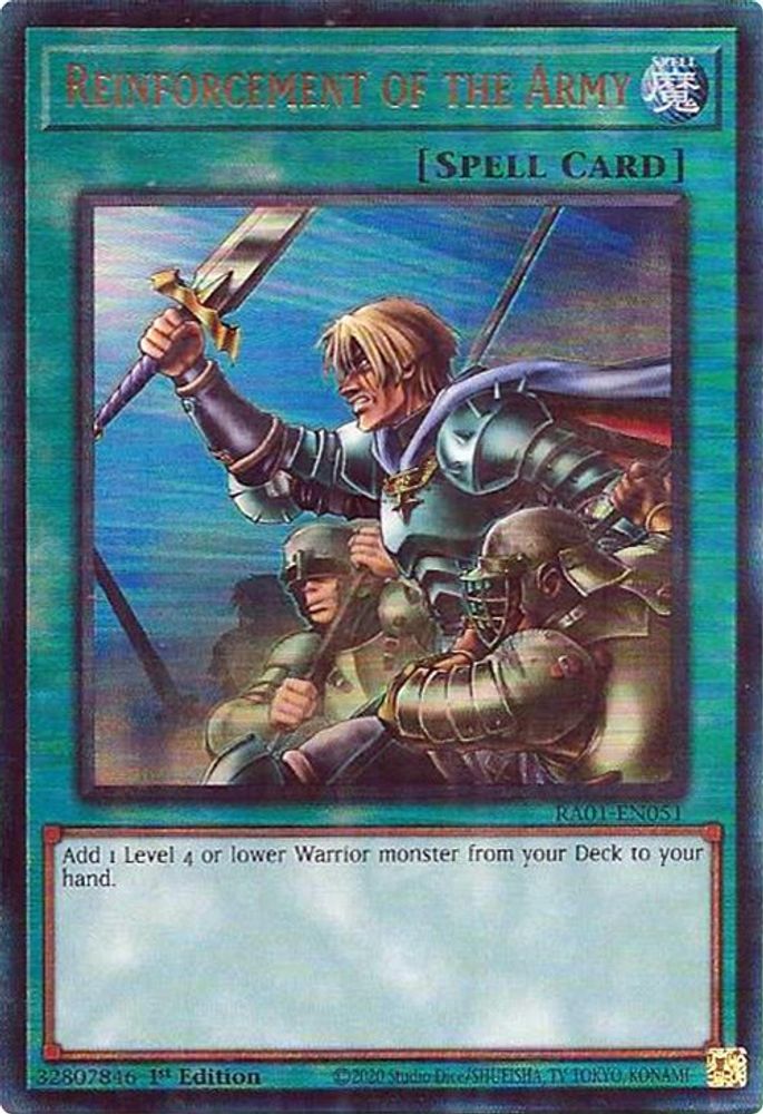 Renfort de l'Armée [RA01-EN051] Prismatic Ultimate Rare 