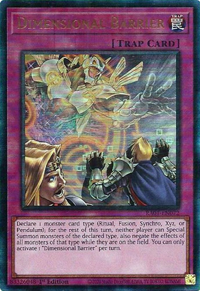 Dimensional Barrier (PUR) (RA01-EN072) - Prismatic Ultimate Rare