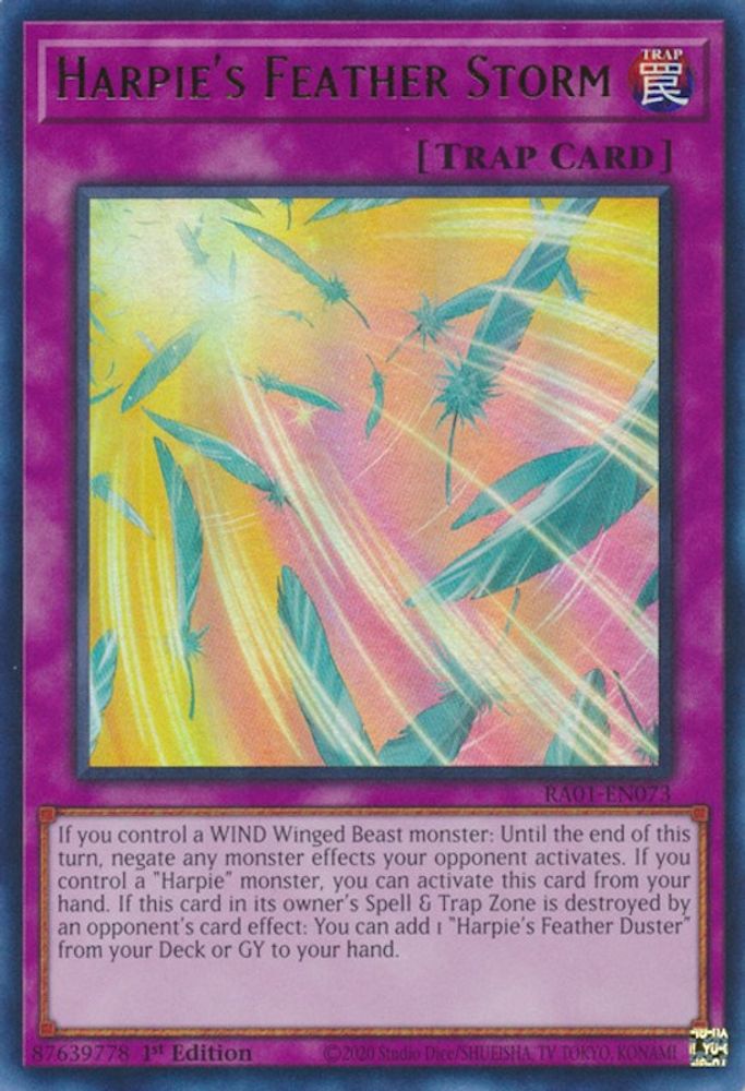 Harpie's Feather Storm (UR) (RA01-EN073) - Ultra Rare