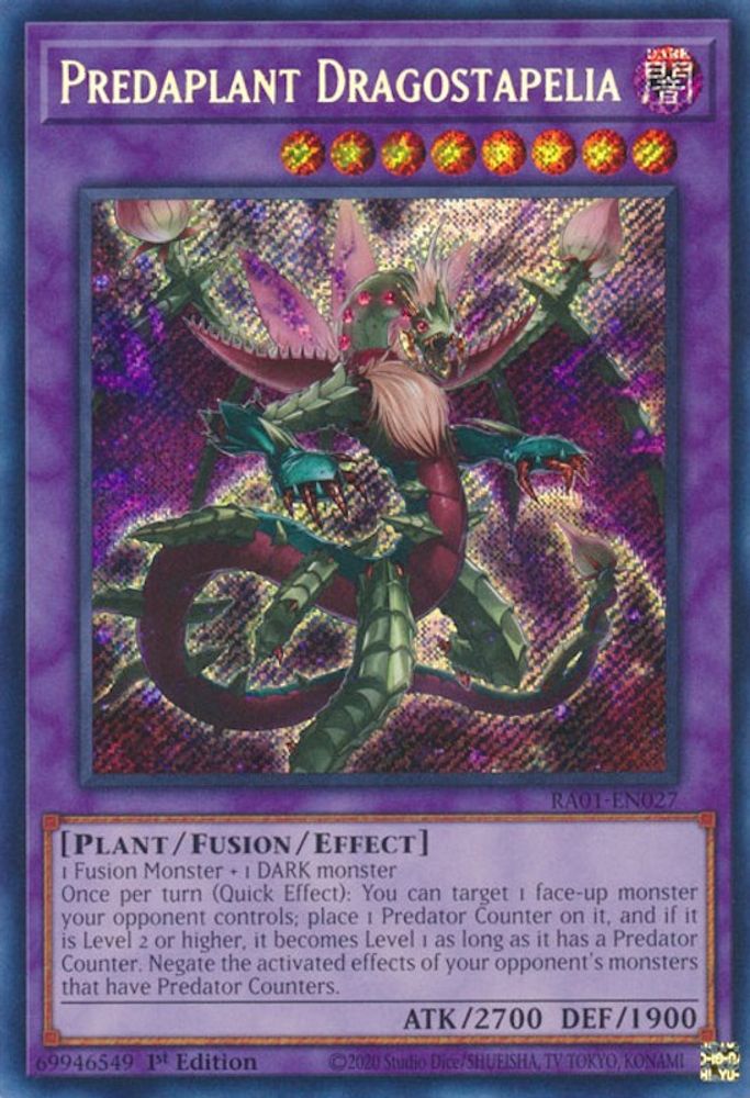Predaplant Dragostapelia (Secret Rare) (RA01-EN027) - Secret Rare