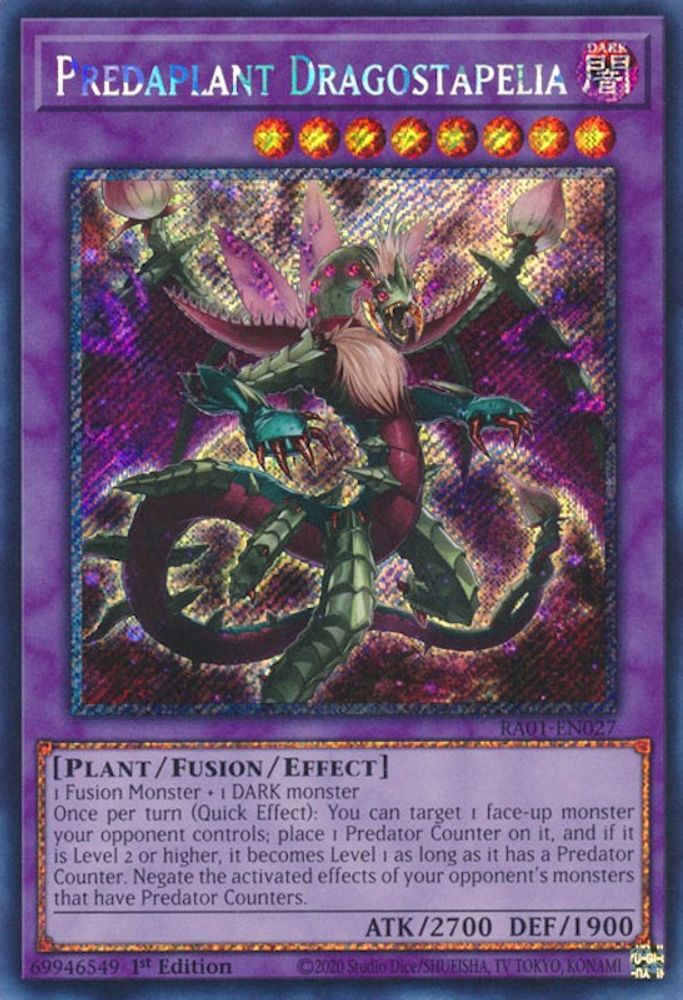 Dragostapélie prédaplante [RA01-EN027] Platine Secret Rare 
