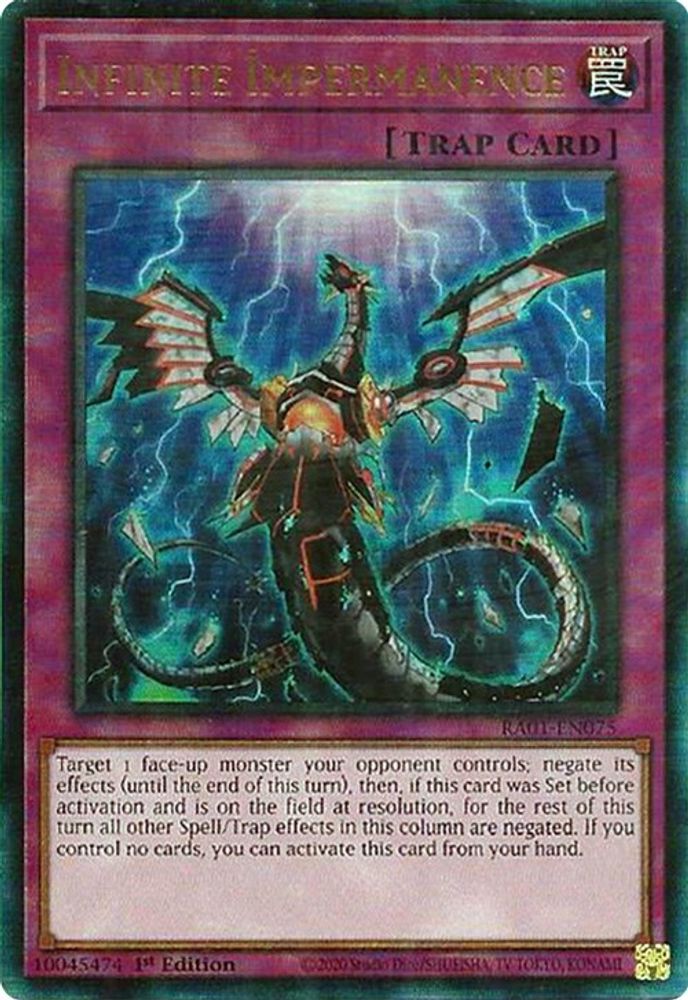 Impermanence infinie [RA01-EN075] Prismatique Ultimate Rare 
