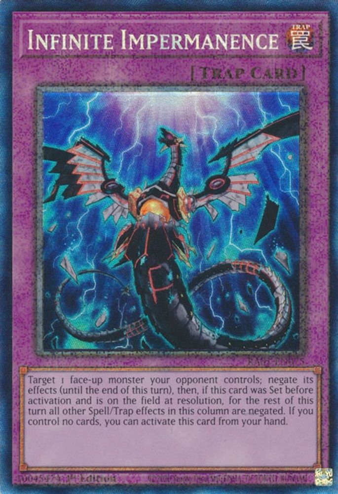 Impermanence infinie [RA01-EN075] Rare de collection prismatique 