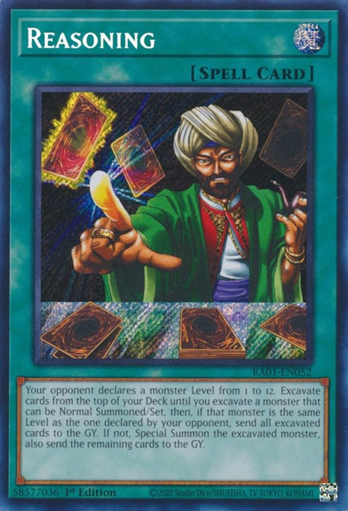 Reasoning (Secret Rare) (RA01-EN052) - Secret Rare