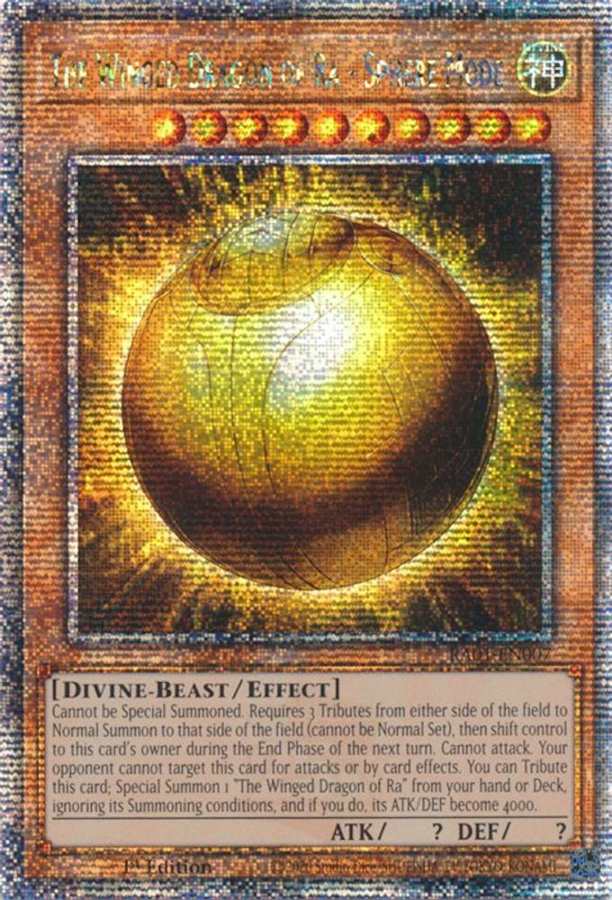The Winged Dragon of Ra - Sphere Mode (Quarter Century Secret Rare) (RA01-EN007) - Quarter Century Secret Rare