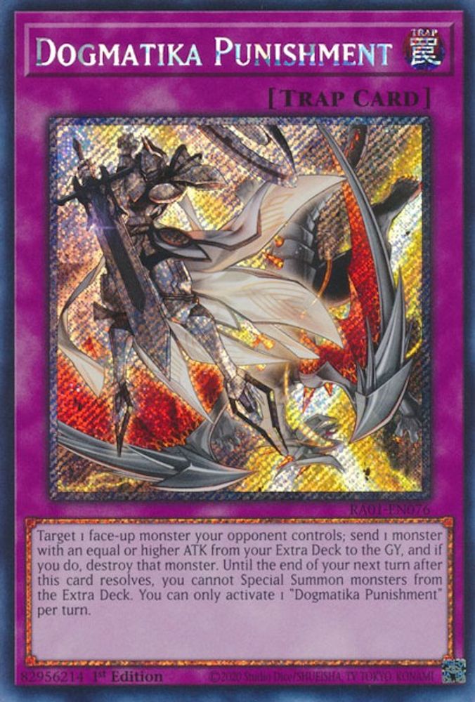 Dogmatika Punishment (Platinum Secret Rare) (RA01-EN076) - Platinum Secret Rare
