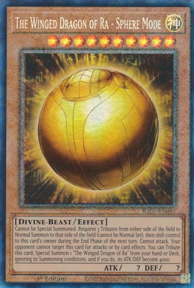 The Winged Dragon of Ra - Sphere Mode (PCR) (RA01-EN007) - Prismatic Collector's Rare
