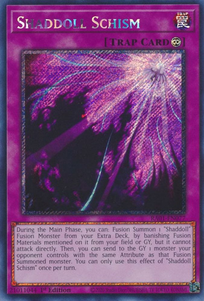 Shaddoll Schism (Platinum Secret Rare) (RA01-EN077) - Platinum Secret Rare