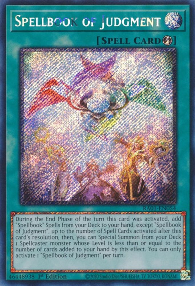 Spellbook of Judgment (Platinum Secret Rare) (RA01-EN054) - Platinum Secret Rare