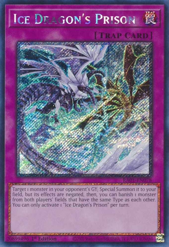 Ice Dragon's Prison (Platinum Secret Rare) (RA01-EN078) - Platinum Secret Rare