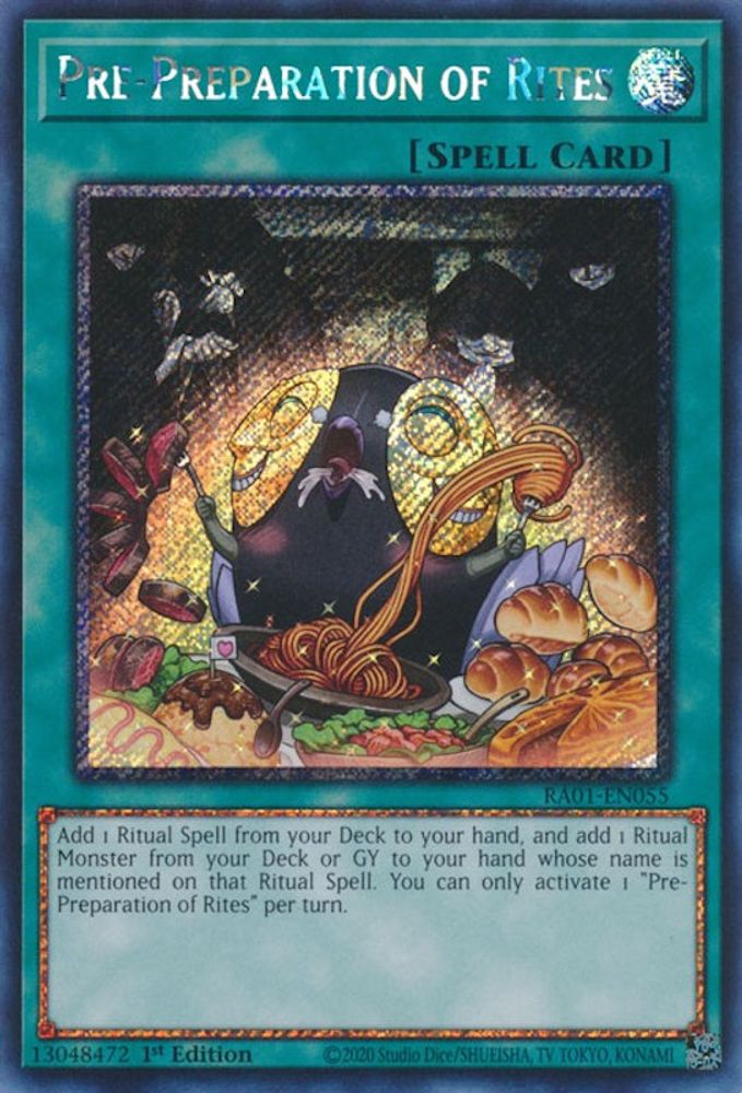 Pre-Preparation of Rites (Platinum Secret Rare) (RA01-EN055) - Platinum Secret Rare