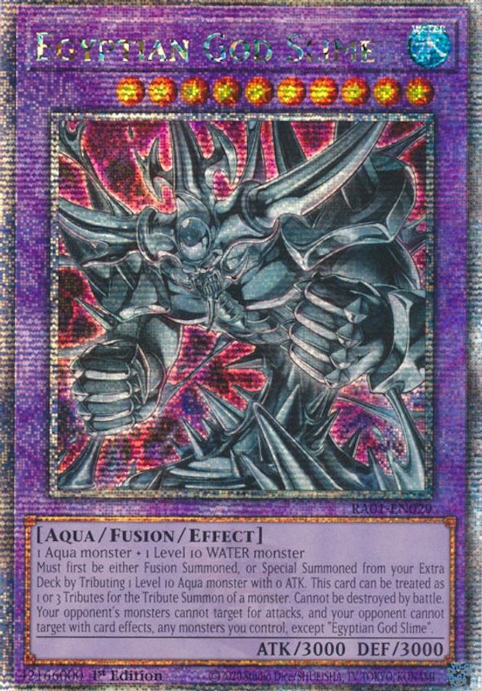Egyptian God Slime (Quarter Century Secret Rare) (RA01-EN029) - Quarter Century Secret Rare