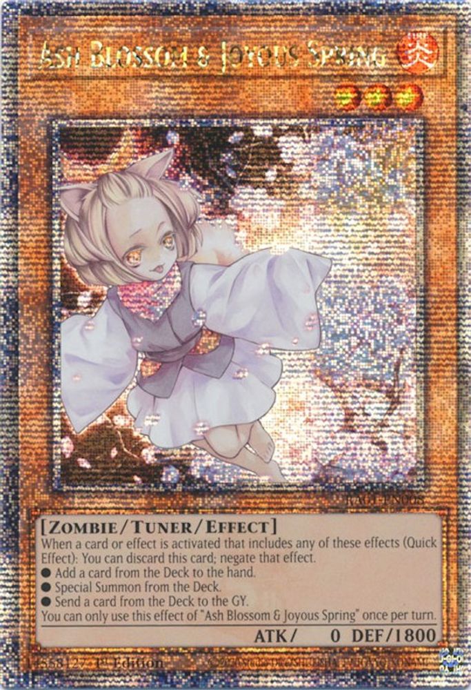 Ash Blossom & Joyous Spring (Quarter Century Secret Rare) (RA01-EN008) - Quarter Century Secret Rare