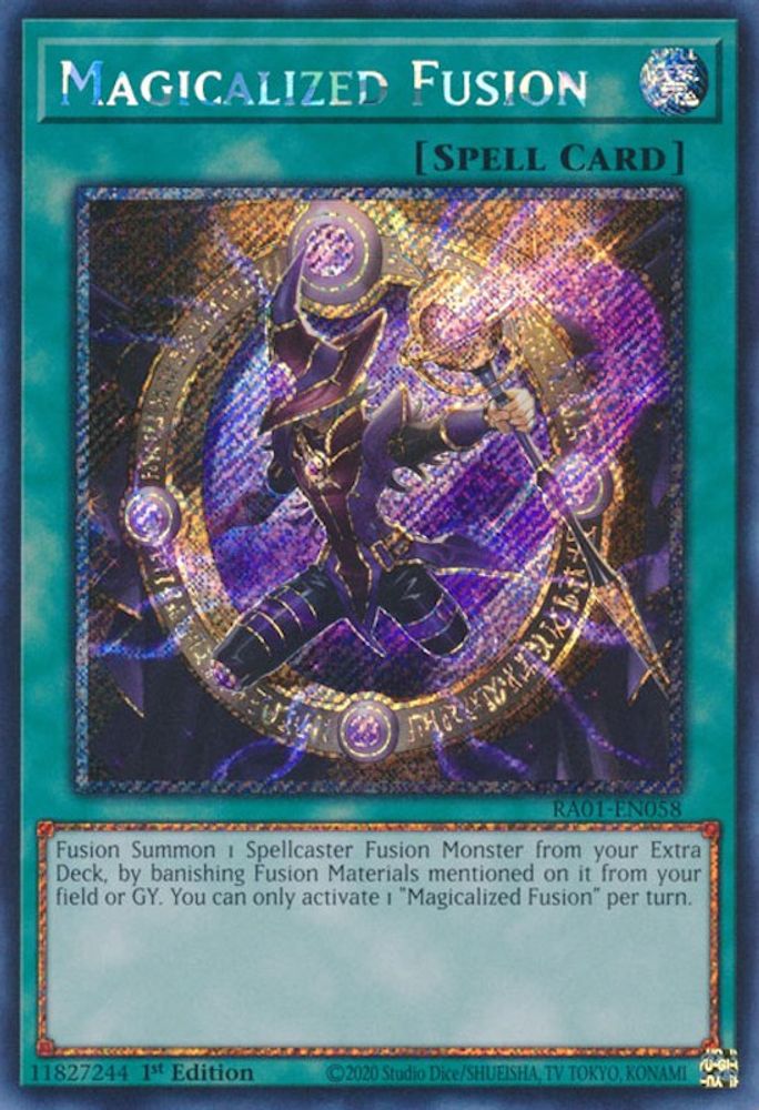 Fusion Magicalisée [RA01-EN058] Platine Secret Rare 