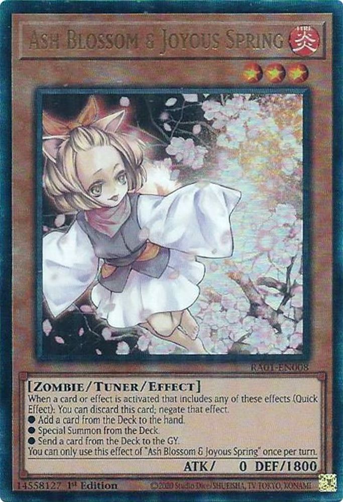 Ash Blossom & Joyous Spring (PUR) (RA01-EN008) - Prismatic Ultimate Rare