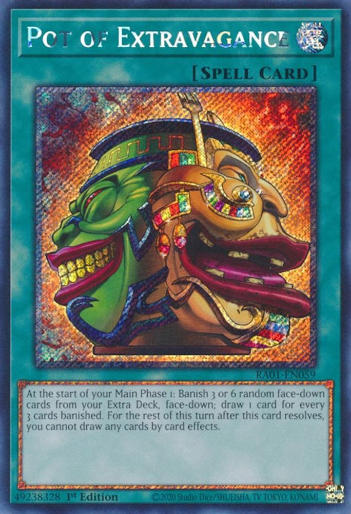 Pot d'extravagance [RA01-EN059] Platine Secret Rare 