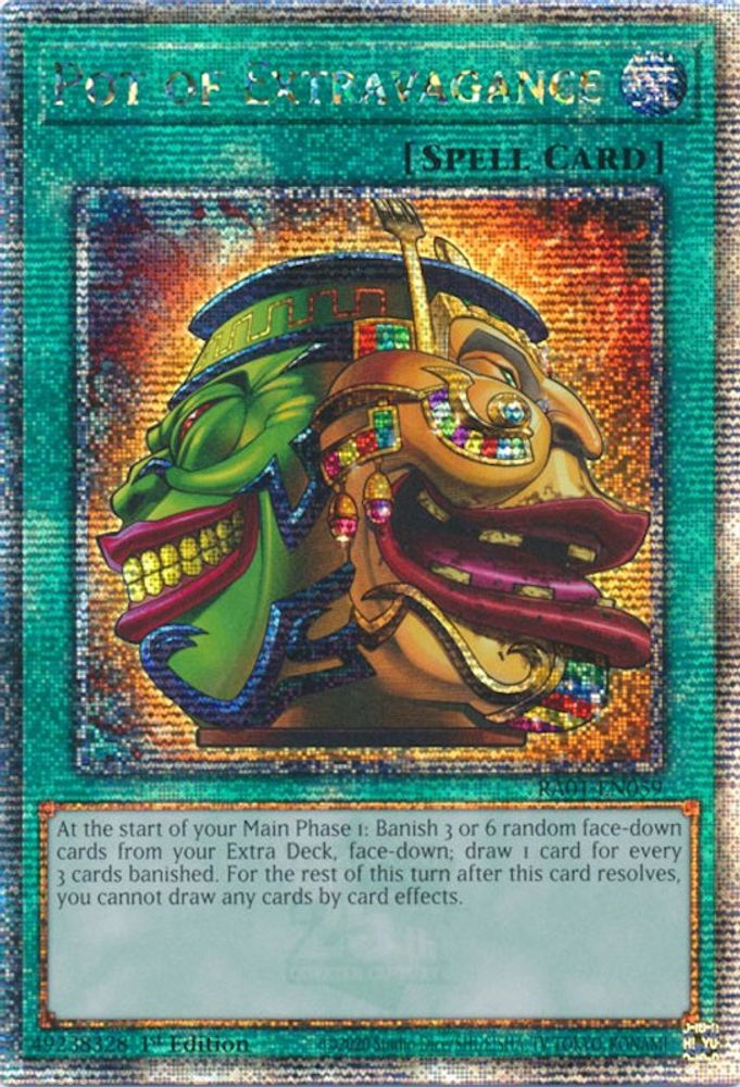 Pot of Extravagance (Quarter Century Secret Rare) (RA01-EN059) - Quarter Century Secret Rare