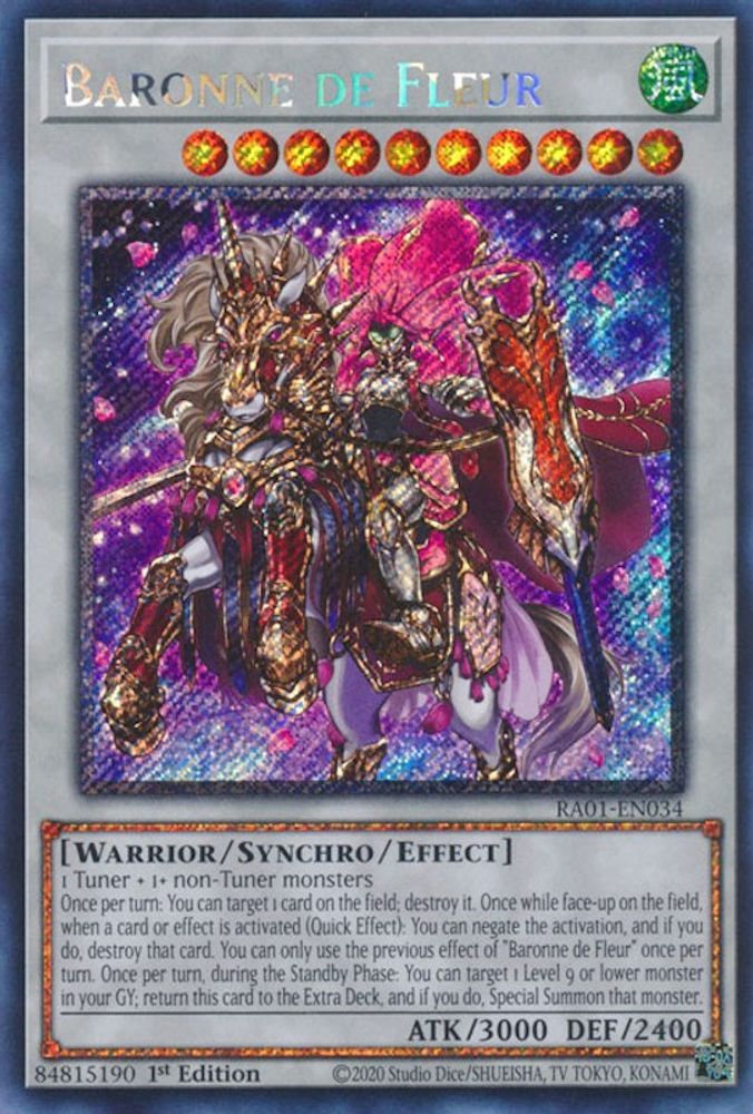 Baronne de Fleur (Platinum Secret Rare) (RA01-EN034) - Platinum Secret Rare
