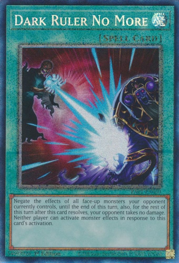 Dark Ruler No More [RA01-EN060] Rare de collection prismatique 