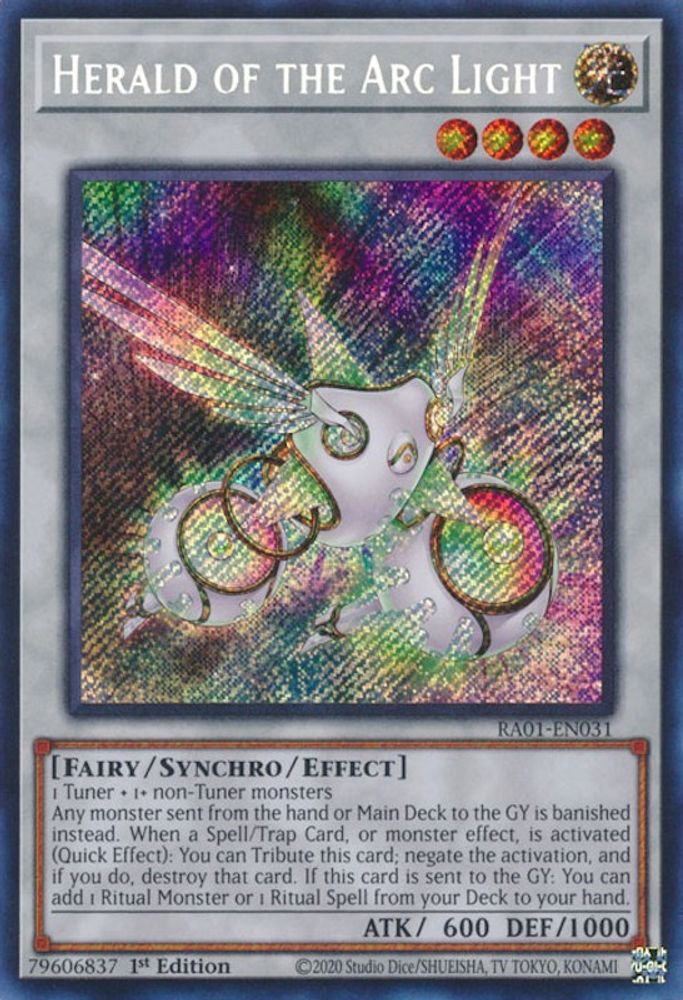 Herald of the Arc Light (Secret Rare) (RA01-EN031) - Secret Rare