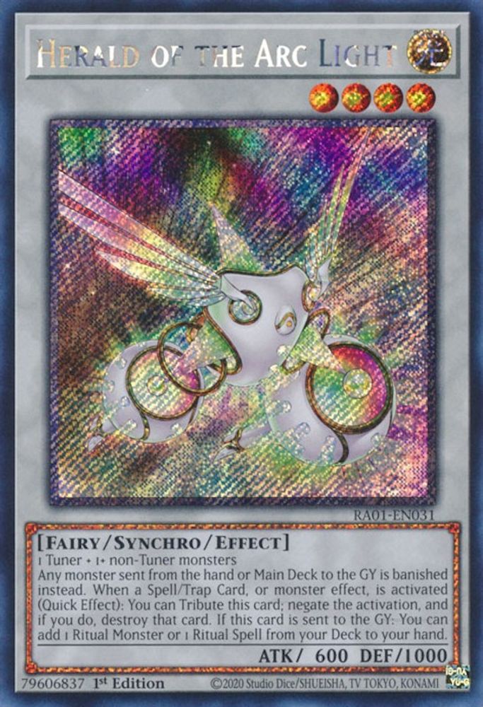 Héraut de la Lumière de l'Arc [RA01-EN031] Platine Secret Rare 