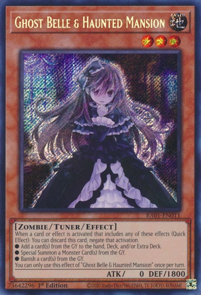 Ghost Belle & Haunted Mansion (Secret Rare) (RA01-EN011) - Secret Rare