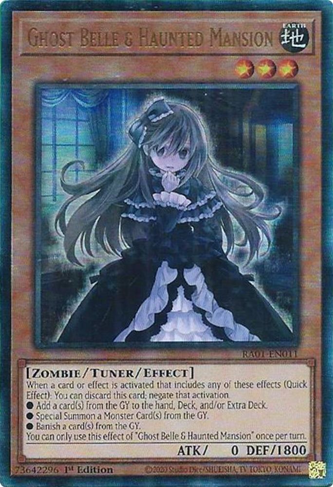 Ghost Belle & Haunted Mansion (PUR) (RA01-EN011) - Prismatic Ultimate Rare