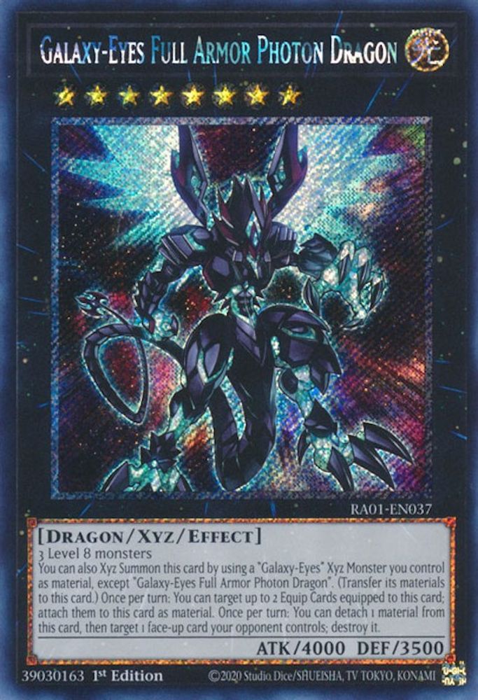 Galaxy-Eyes Full Armor Photon Dragon (Platinum Secret Rare) (RA01-EN037) - Platinum Secret Rare