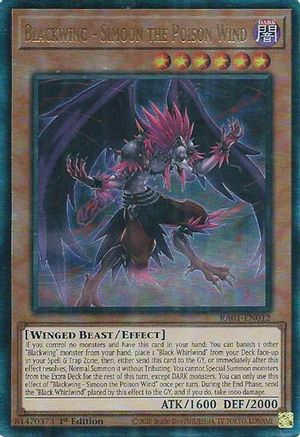 Blackwing - Simoon le vent empoisonné [RA01-EN012] Prismatic Ultimate Rare 