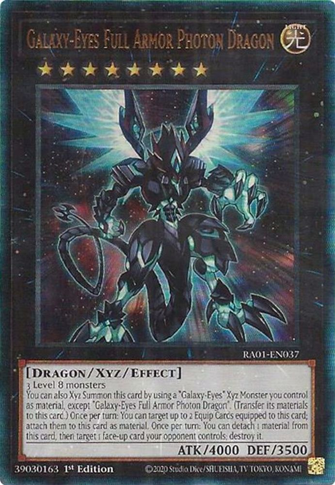 Dragon Photon à Armure Complète aux Yeux Galactiques [RA01-EN037] Prismatique Ultime Rare 
