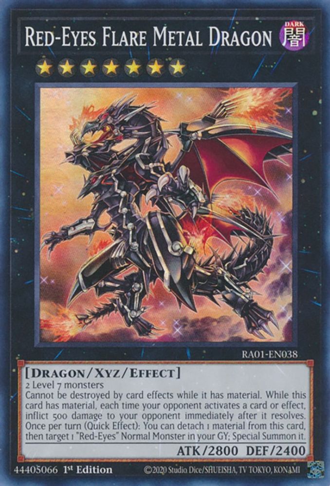 Dragon de métal évasé aux yeux rouges [RA01-EN038] Super Rare 