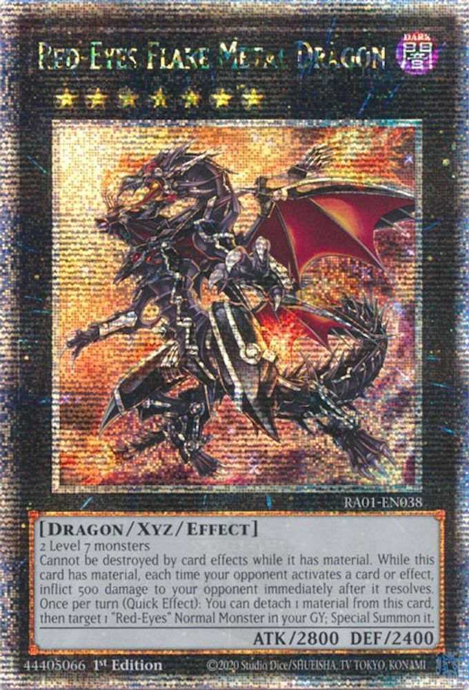 Red-Eyes Flare Metal Dragon (Quarter Century Secret Rare) (RA01-EN038) - Quarter Century Secret Rare