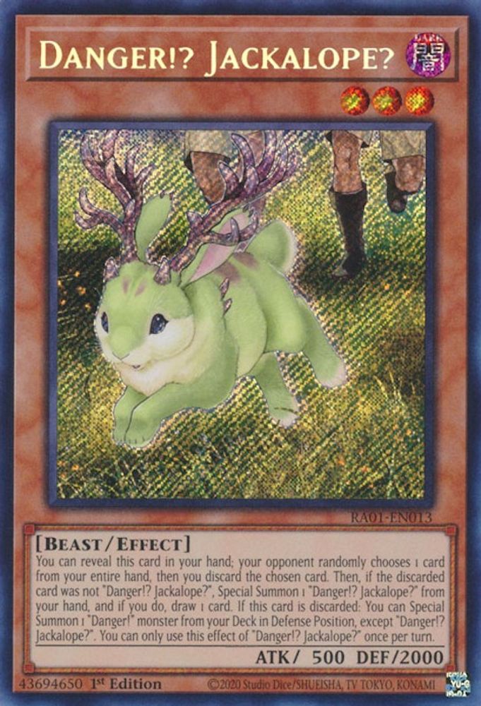 Danger!? Jackalope ? [RA01-EN013] Secret Rare 