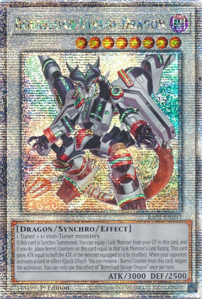 Borreload Savage Dragon (Quarter Century Secret Rare) (RA01-EN033) - Quarter Century Secret Rare