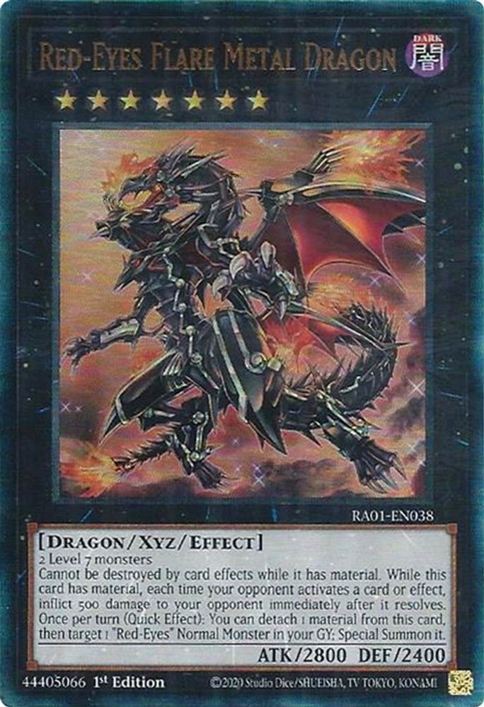 Red-Eyes Flare Metal Dragon (PUR) (RA01-EN038) - Prismatic Ultimate Rare