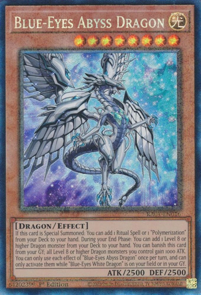 Blue-Eyes Abyss Dragon (PCR) (RA01-EN016) - Prismatic Collector's Rare