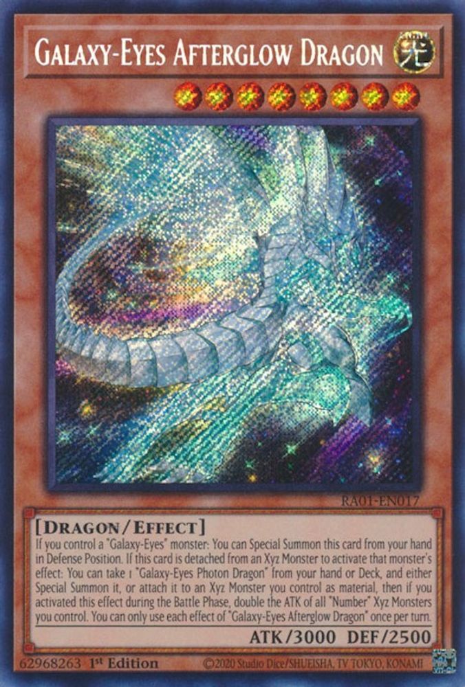 Galaxy-Eyes Afterglow Dragon (Secret Rare) (RA01-EN017) - Secret Rare