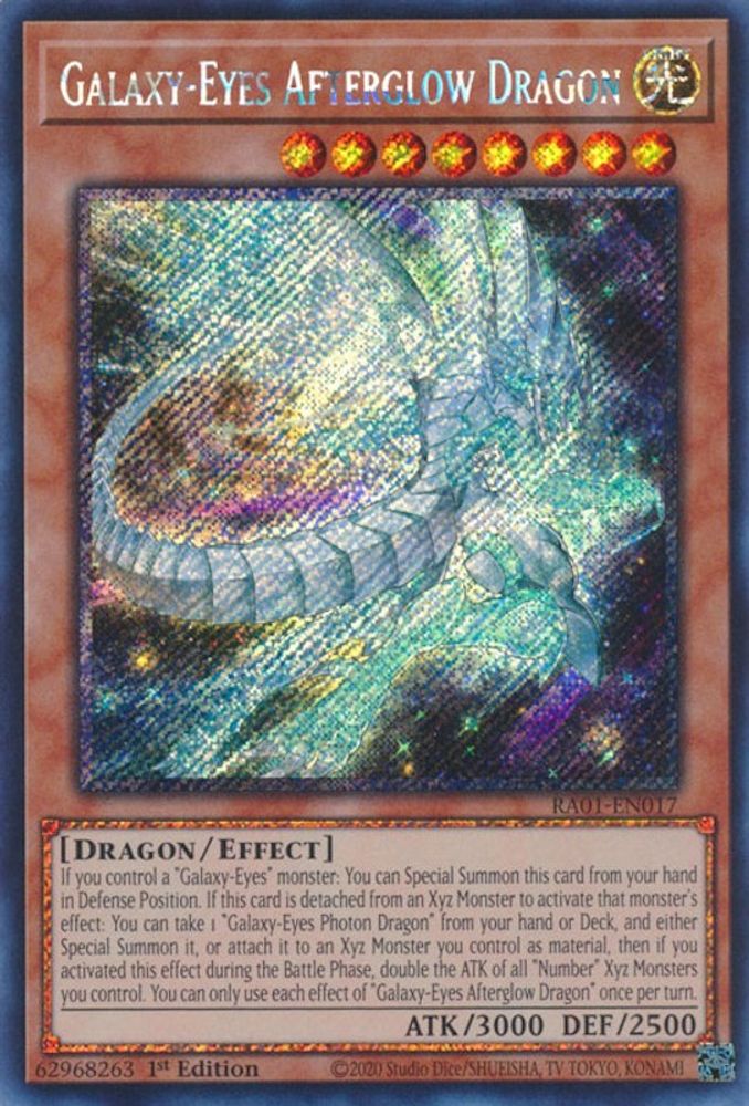 Galaxy-Eyes Afterglow Dragon (Platinum Secret Rare) (RA01-EN017) - Platinum Secret Rare