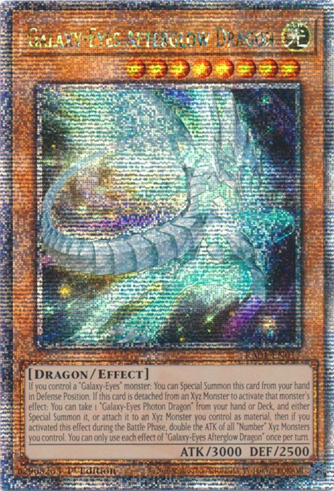 Galaxy-Eyes Afterglow Dragon (Quarter Century Secret Rare) (RA01-EN017) - Quarter Century Secret Rare