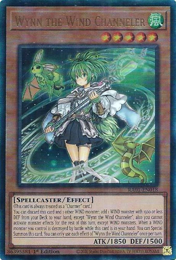 Wynn the Wind Channeler (PUR) (RA01-EN018) - Prismatic Ultimate Rare