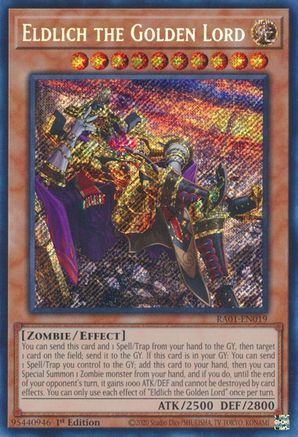 Eldlich the Golden Lord (Alternate Art) [RA01-EN019] Secret Rare