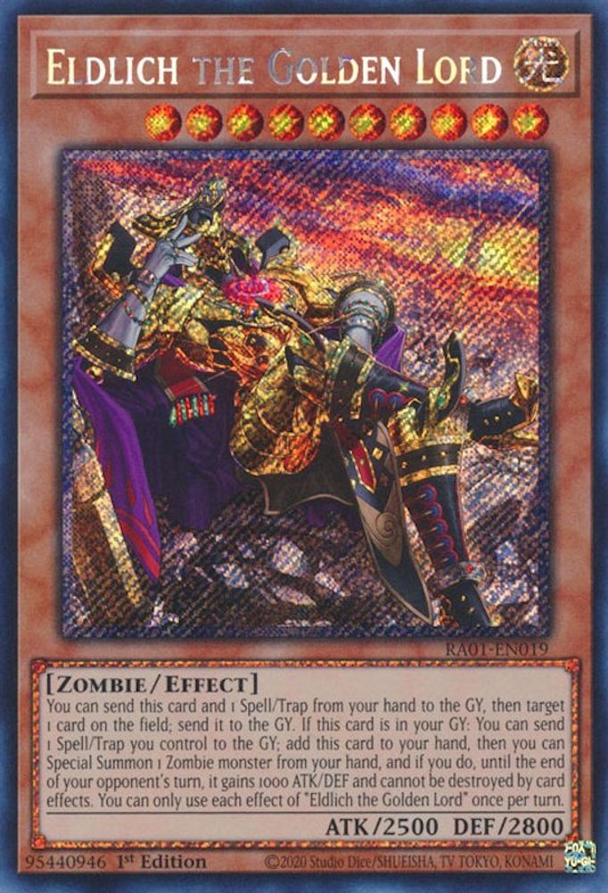 Eldlich le Seigneur d'Or (Art Alternatif) [RA01-EN019] Platinum Secret Rare 