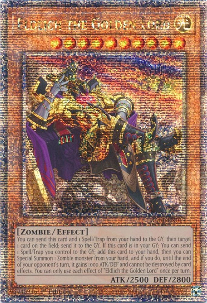 Eldlich the Golden Lord (Alternate Art) (Quarter Century Secret Rare) (RA01-EN019) - Quarter Century Secret Rare