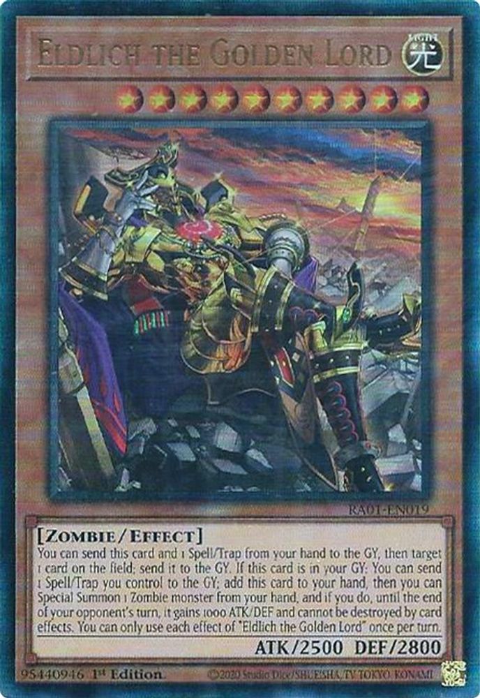 Eldlich the Golden Lord (Alternate Art) (PUR) (RA01-EN019) - Prismatic Ultimate Rare